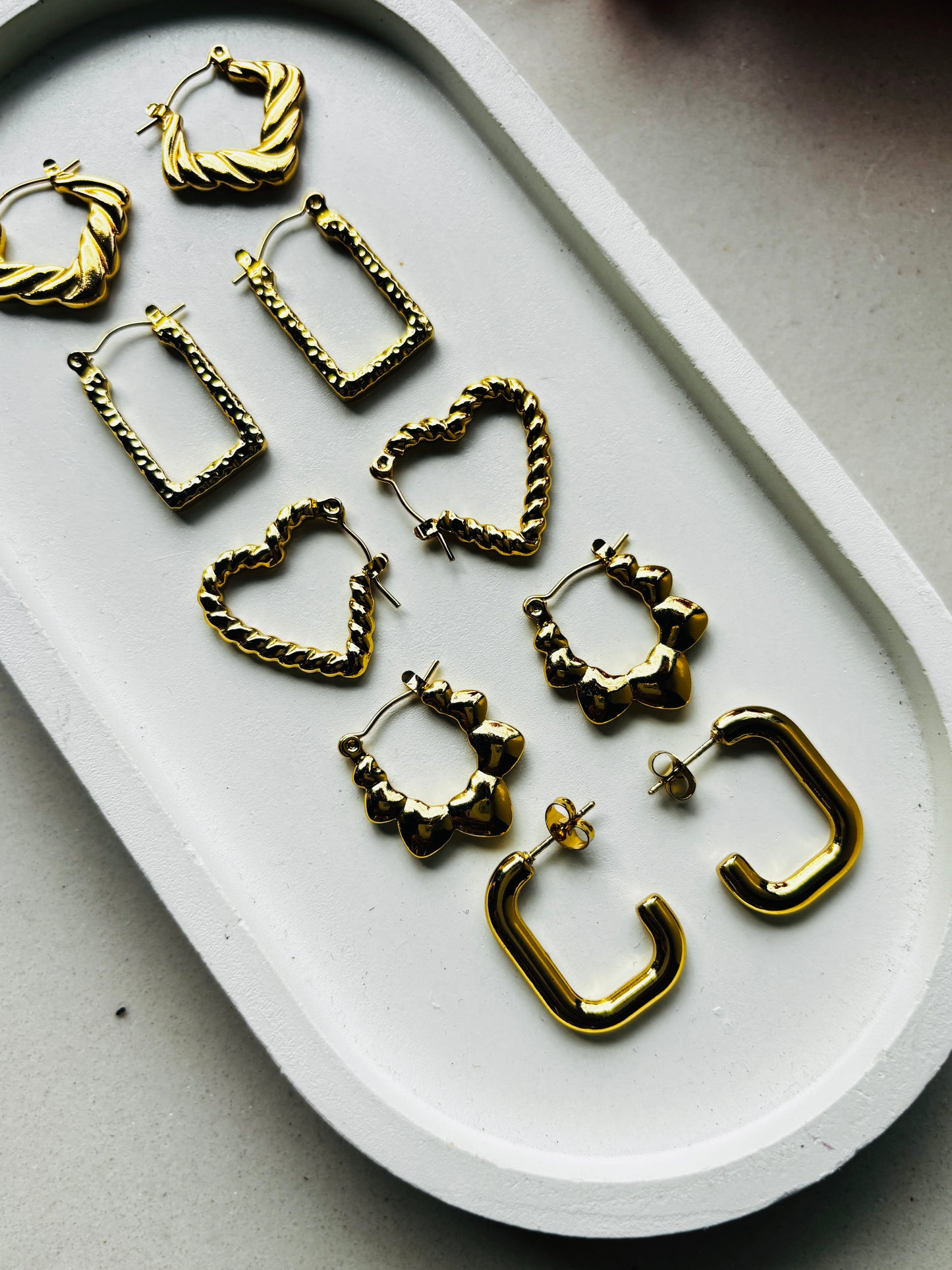 Rectangle Open Hoop Earrings