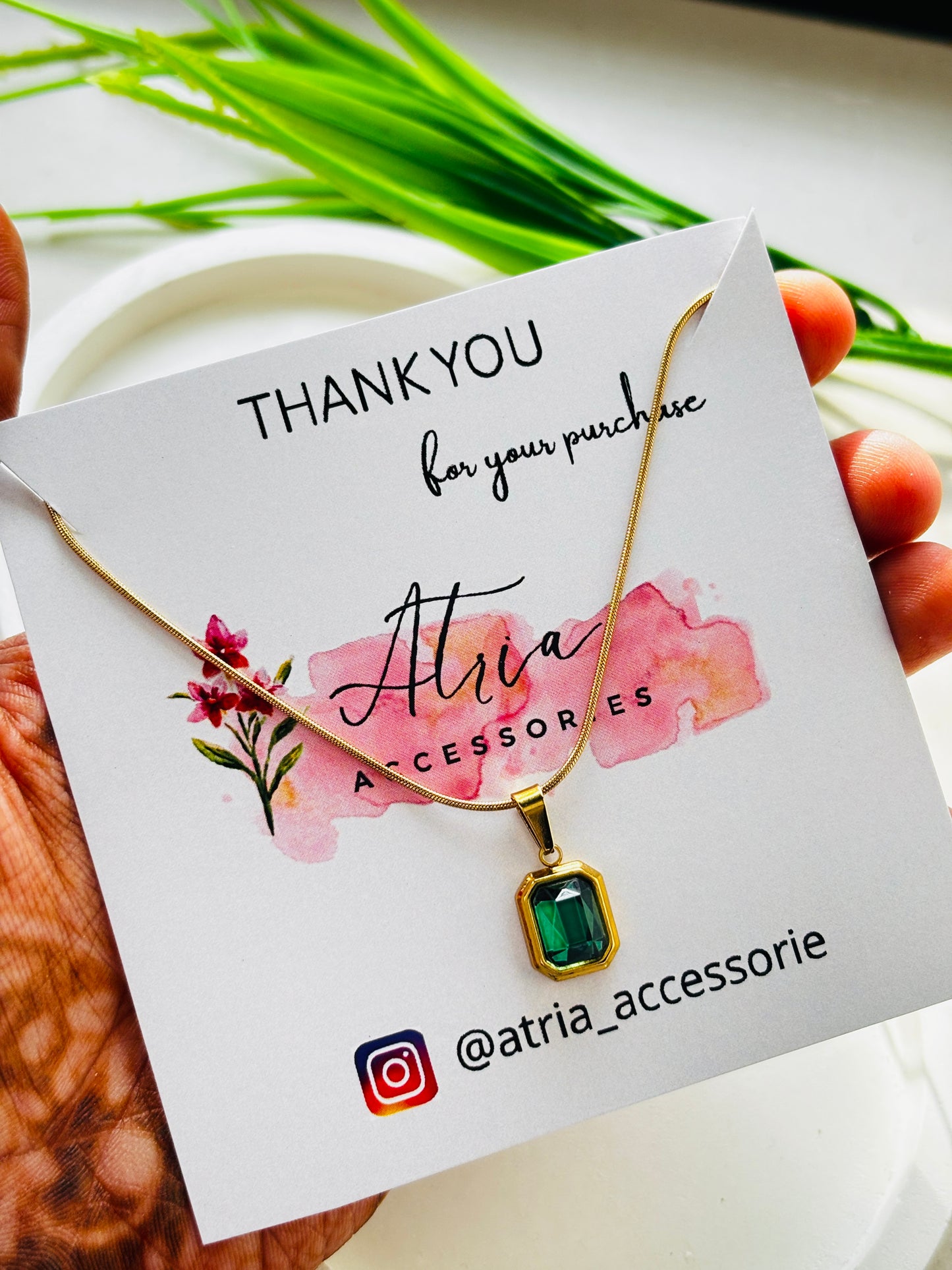 Green Crystal Necklace