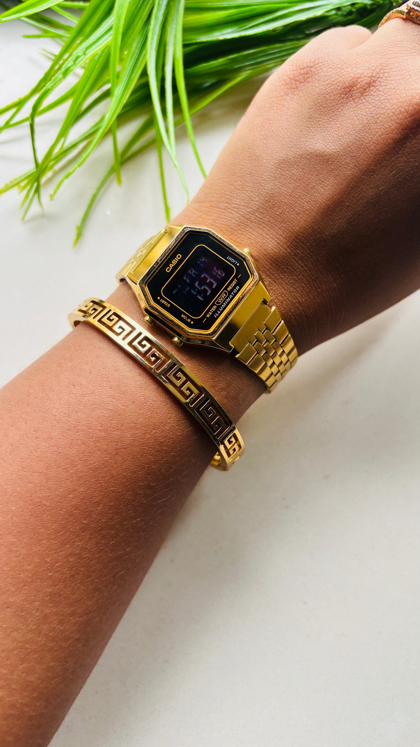 Greek Key Statement Bangle