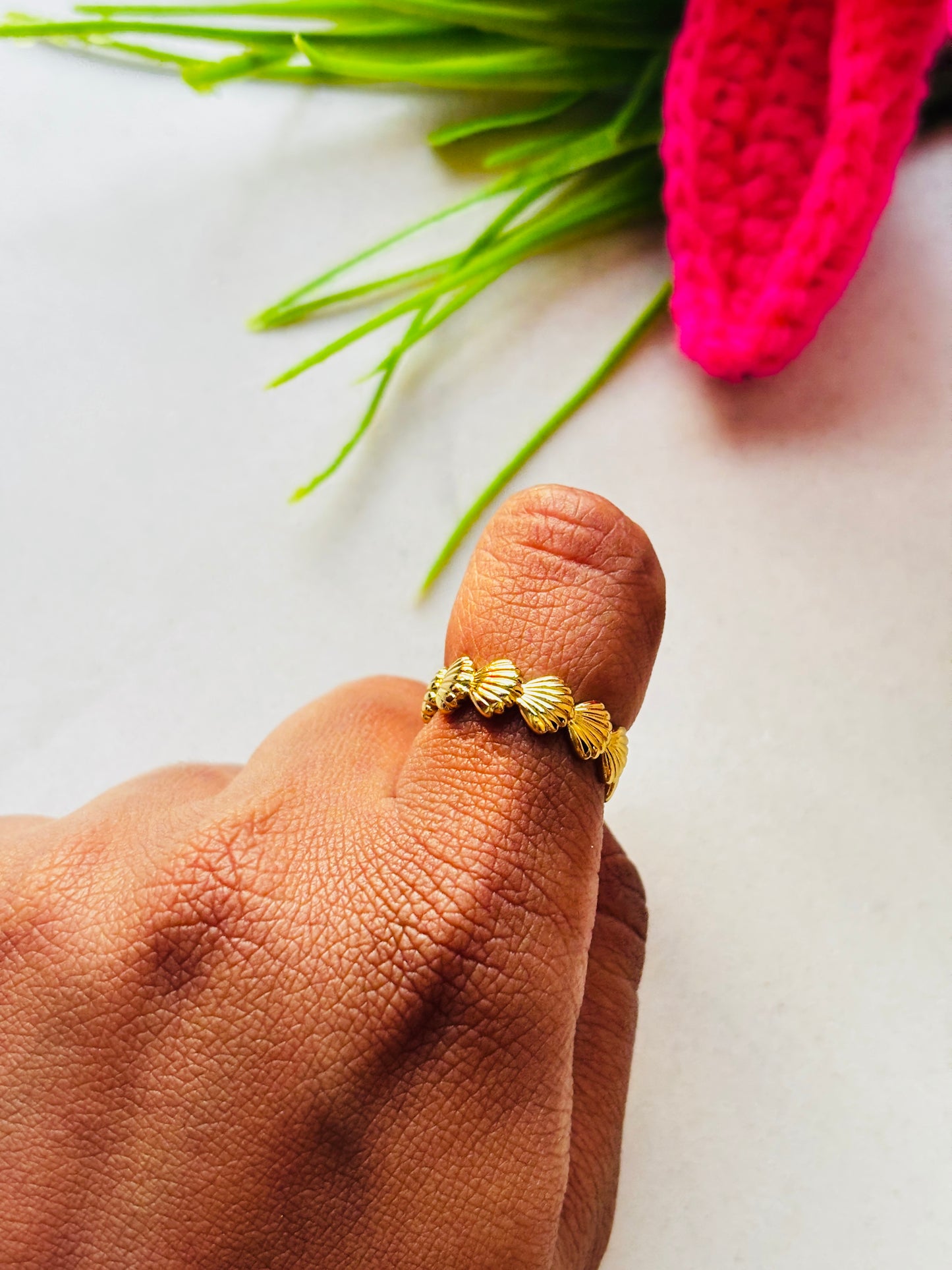 Gold seashell Ring
