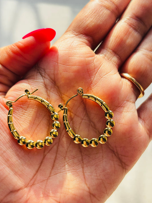 Beaded Horizon Hoops