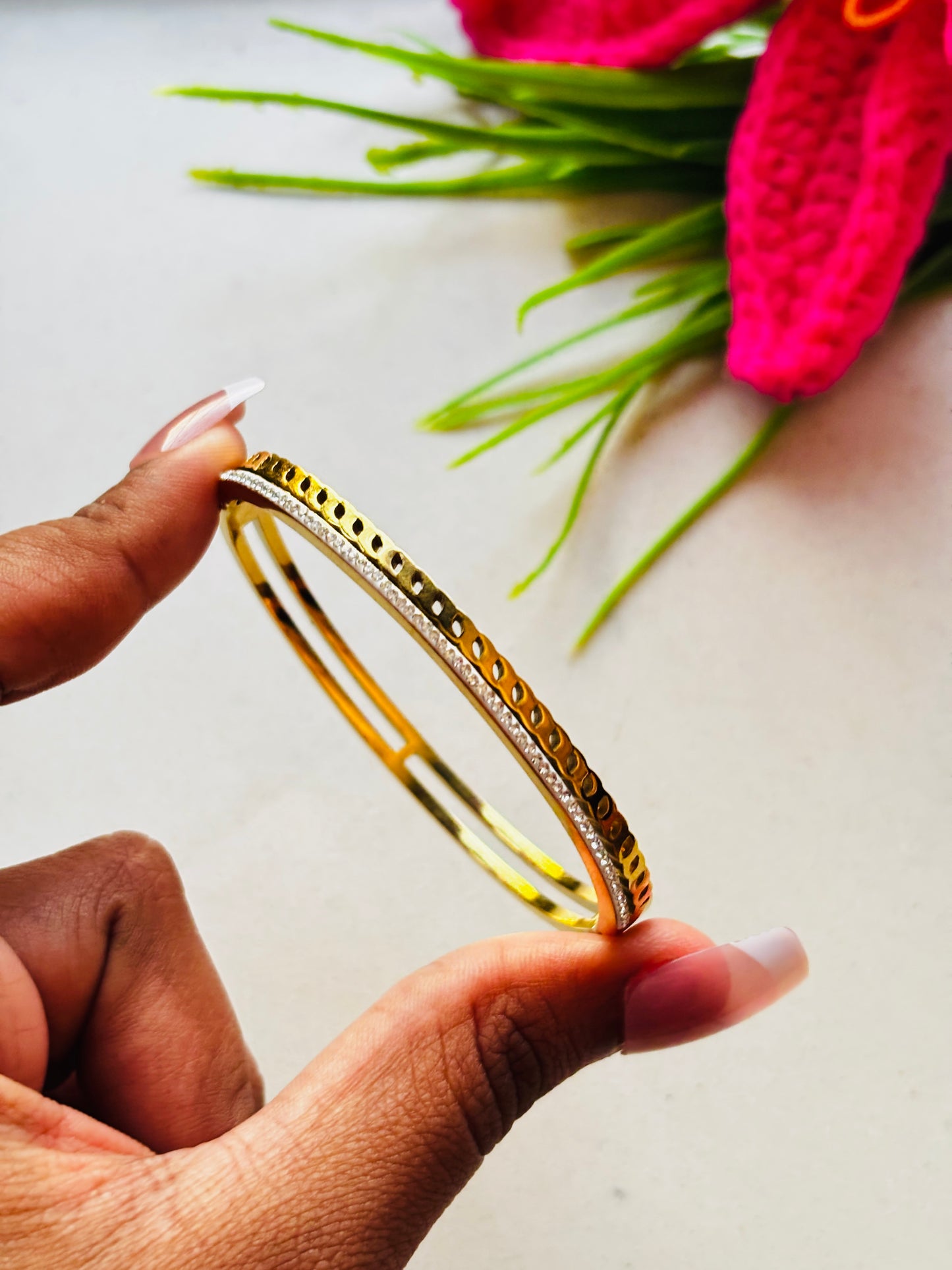 Designer Link Stone Kada