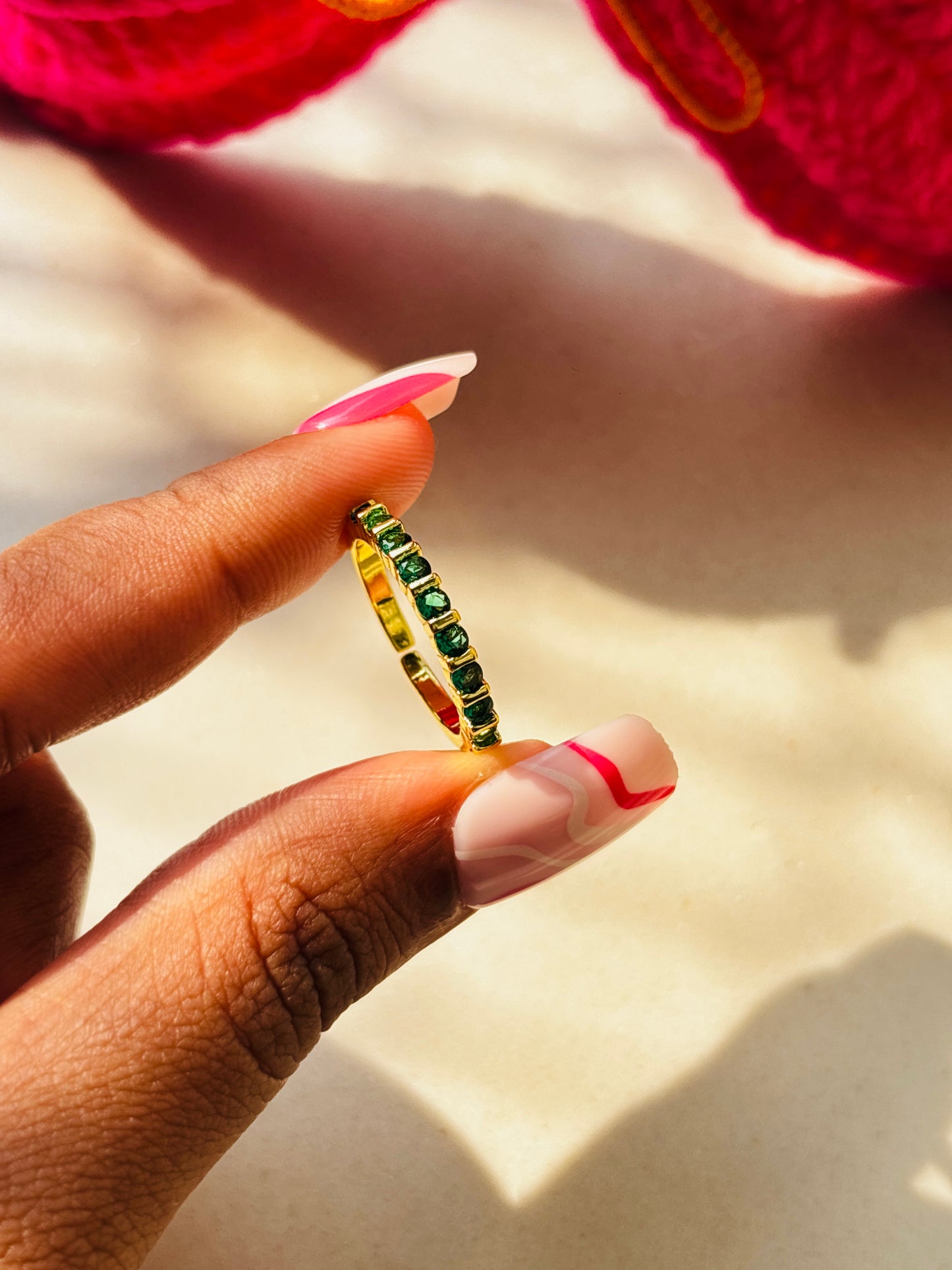 Green Stackable Ring 1.0