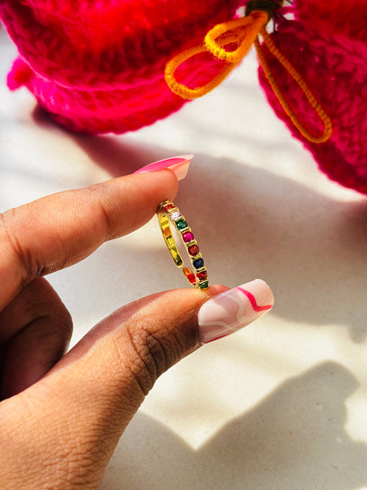 Multi Gem Stackable Ring 1.0