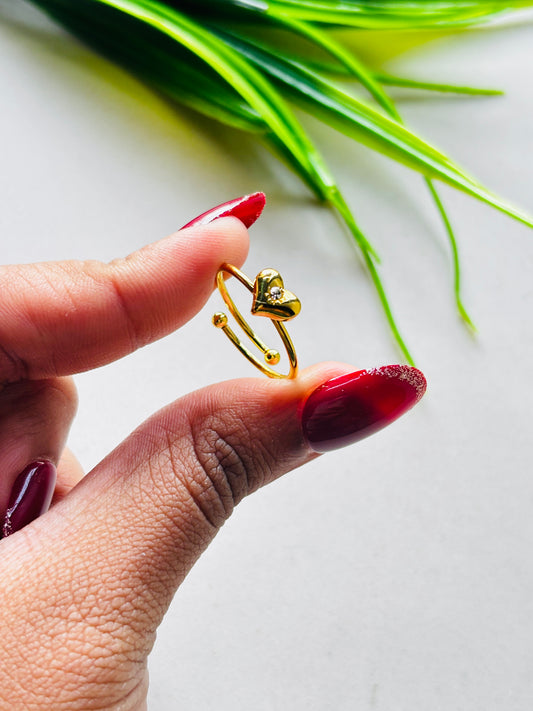 Minimal Stackable Heart Ring