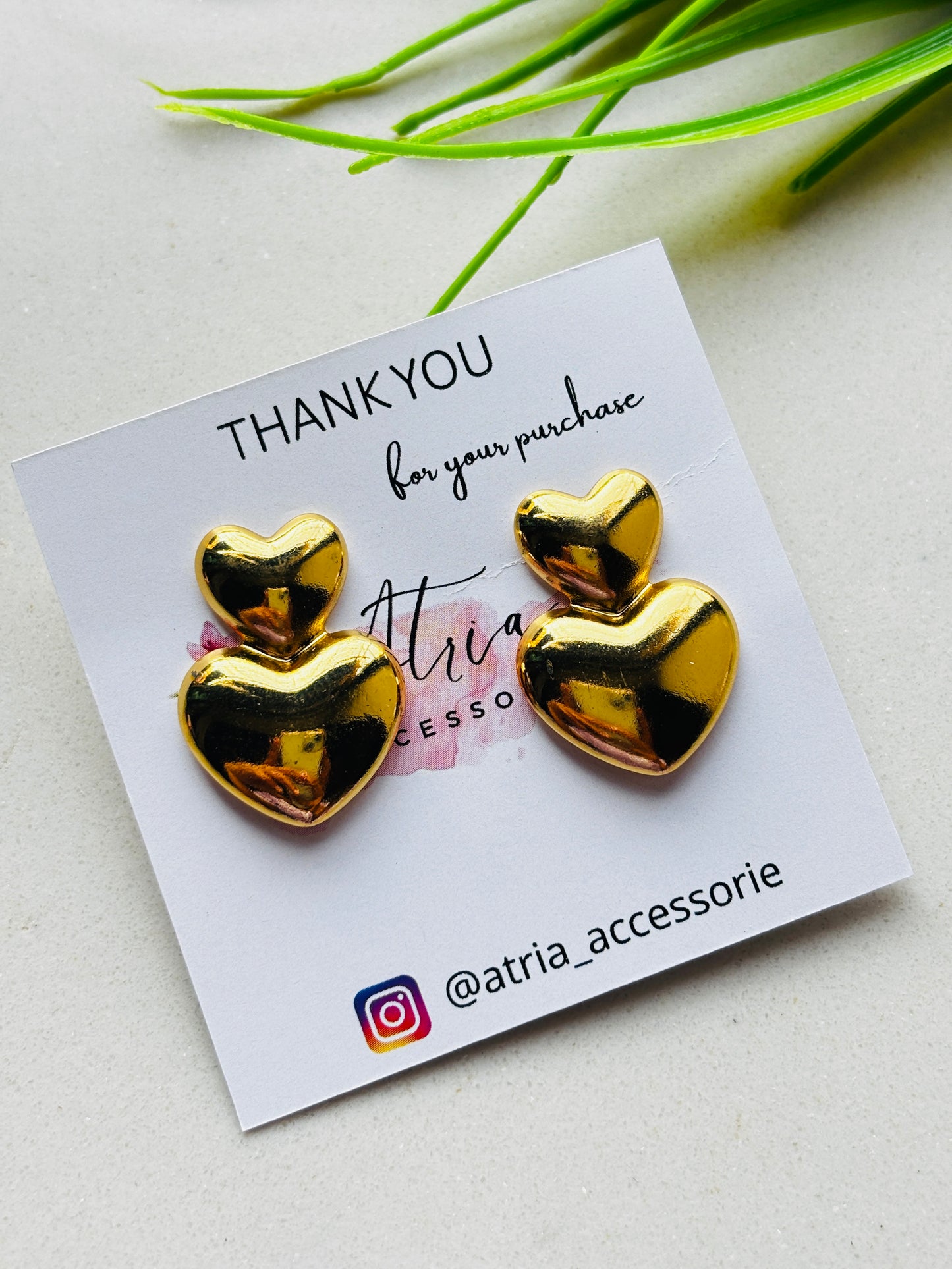 Duo Chrome Heart Studs
