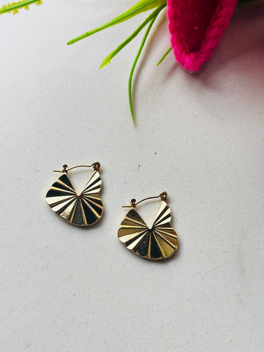 Radiant Leaf Hoop Earrings