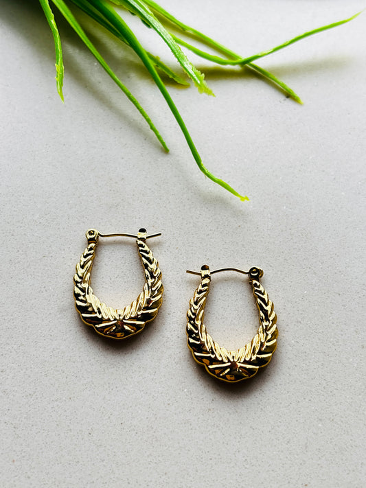 Aurora Leaf Hoops