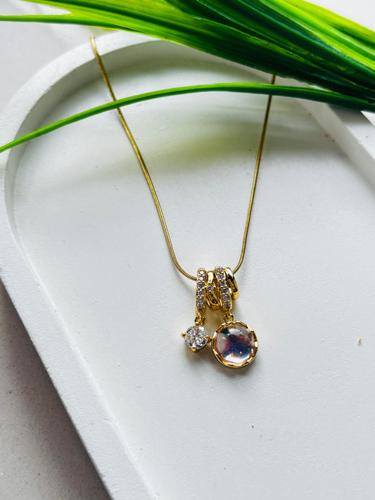 White Charm Necklace