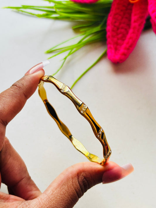 Bamboo-Inspired Cuff Bracelet