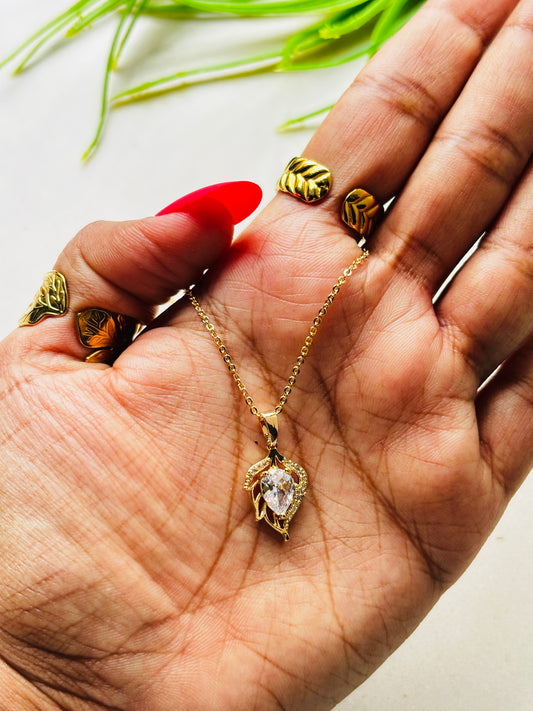 Leaf Drop Necklace