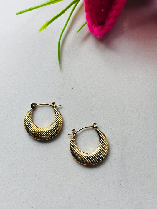 Grooved Hoops Earrings