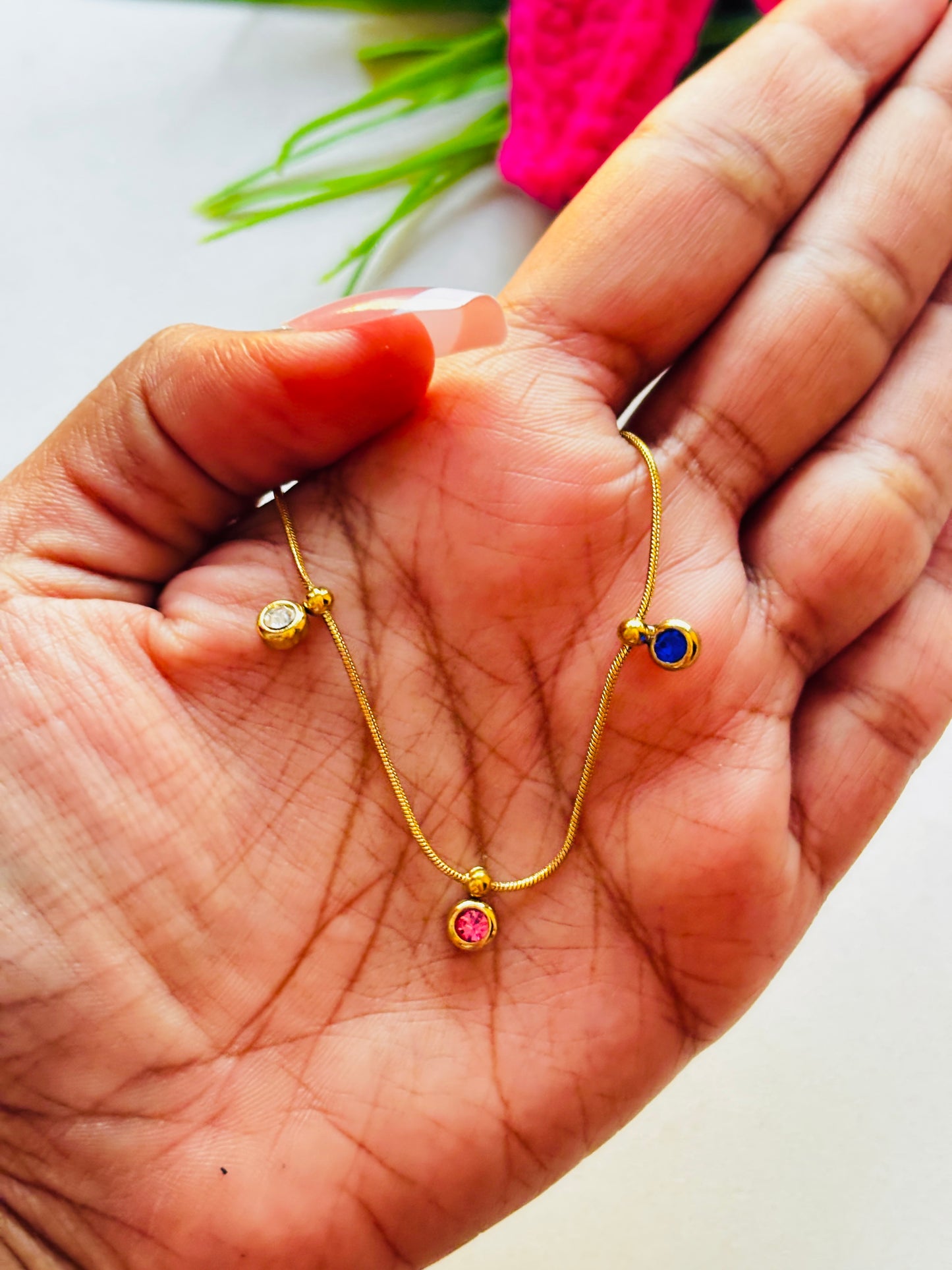 Multi-Gemstone Charm Necklace