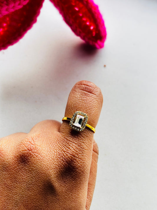 Best seller Rectangle Studded Ring