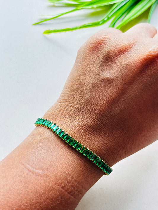 Emerald Line Tennis Bracelet
