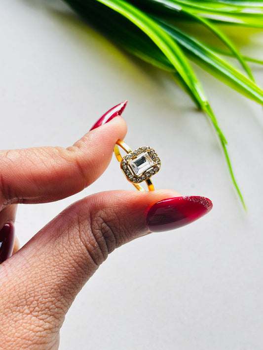 Best seller Rectangle Studded Ring