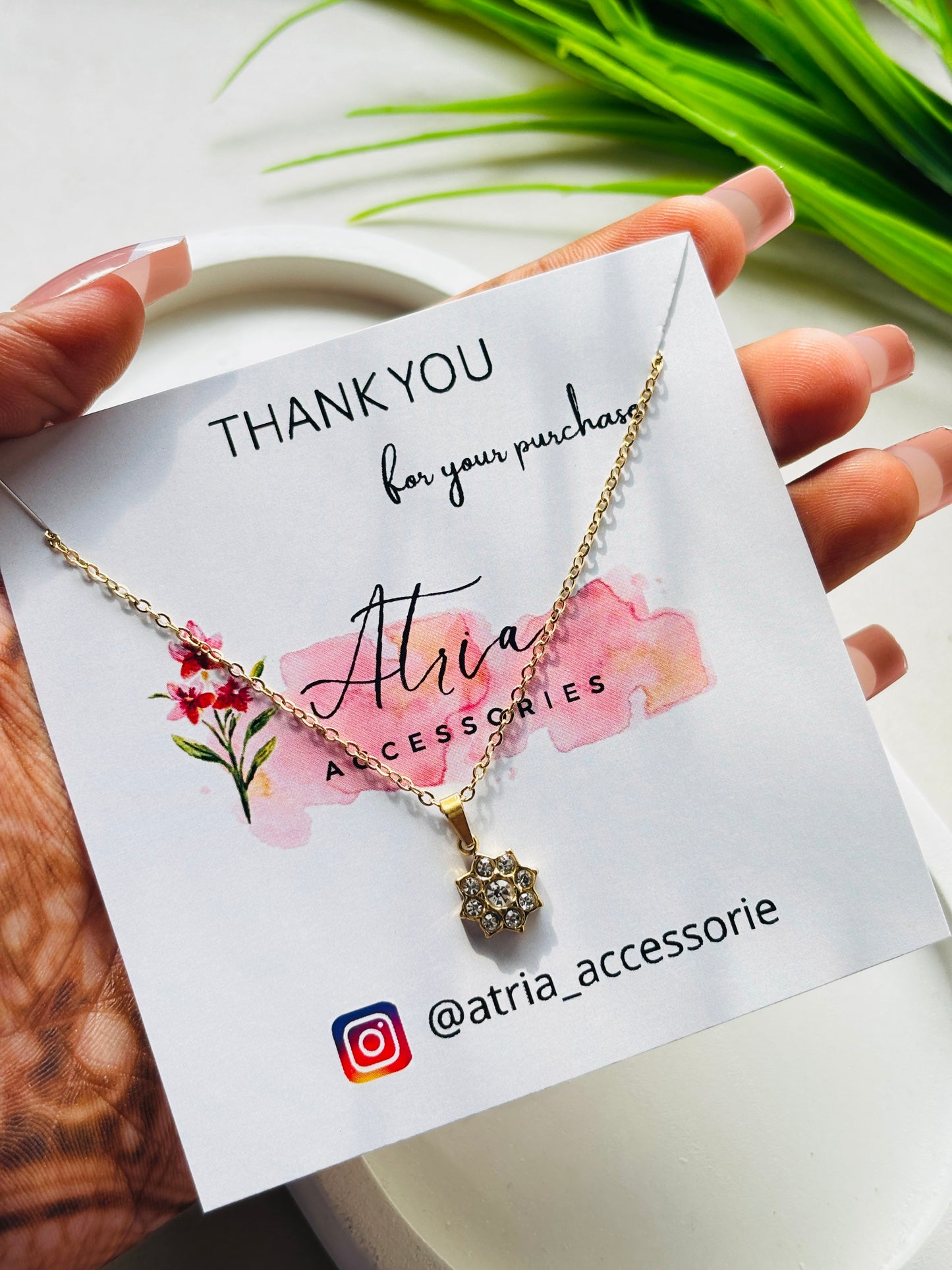 White Charm Necklace