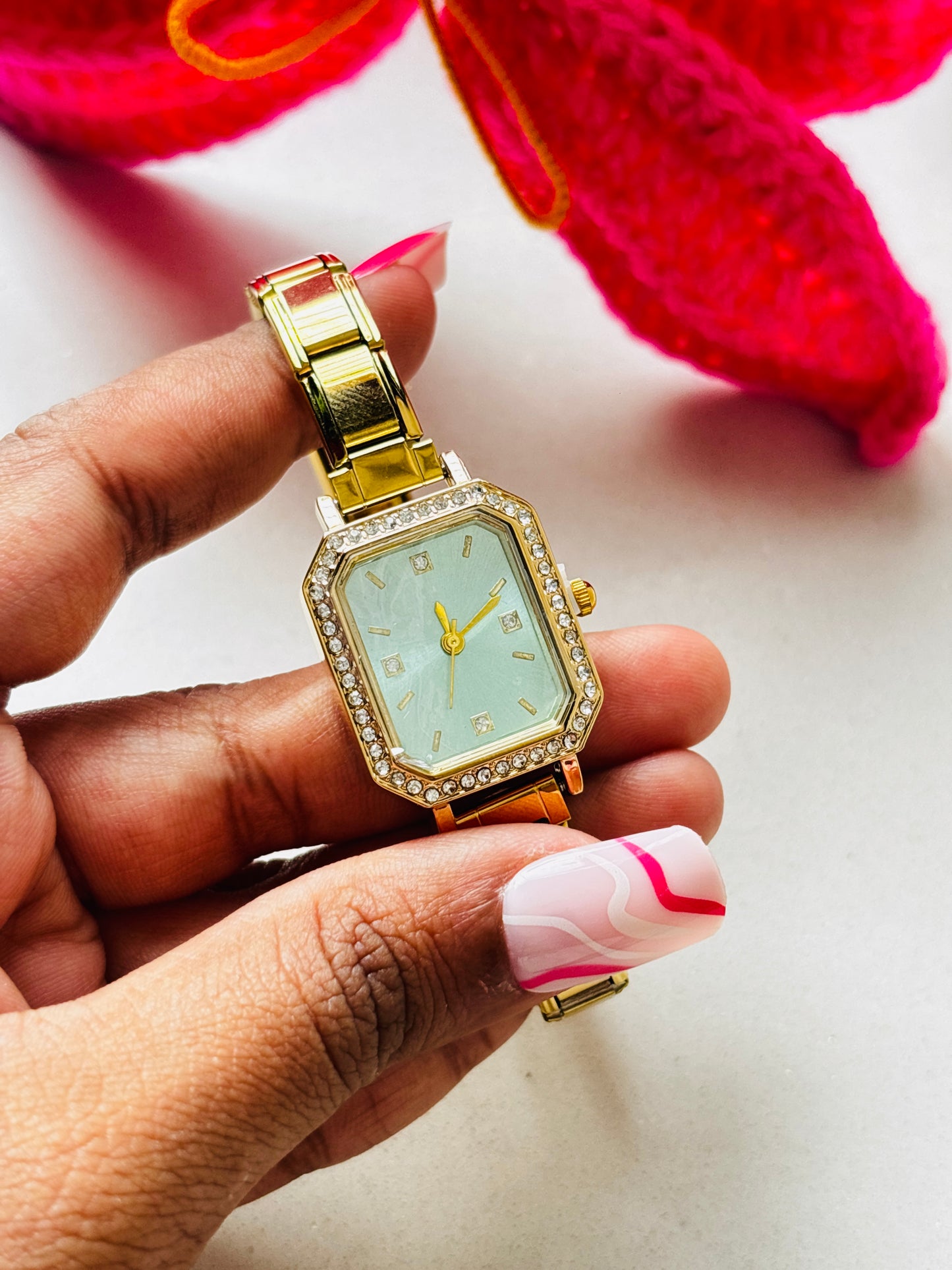 Sea Green Gold Adjustable Anti Tarnish Watch