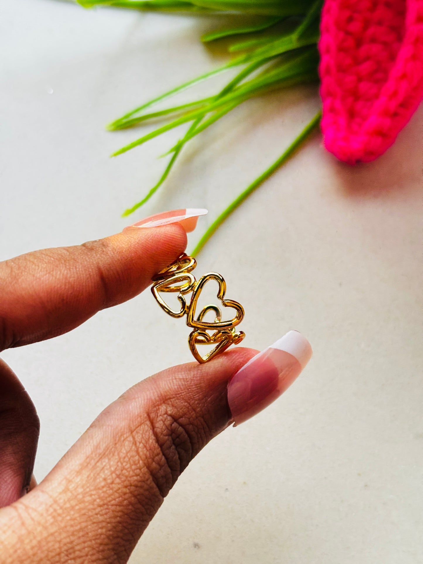 Interlocking Heart Ring