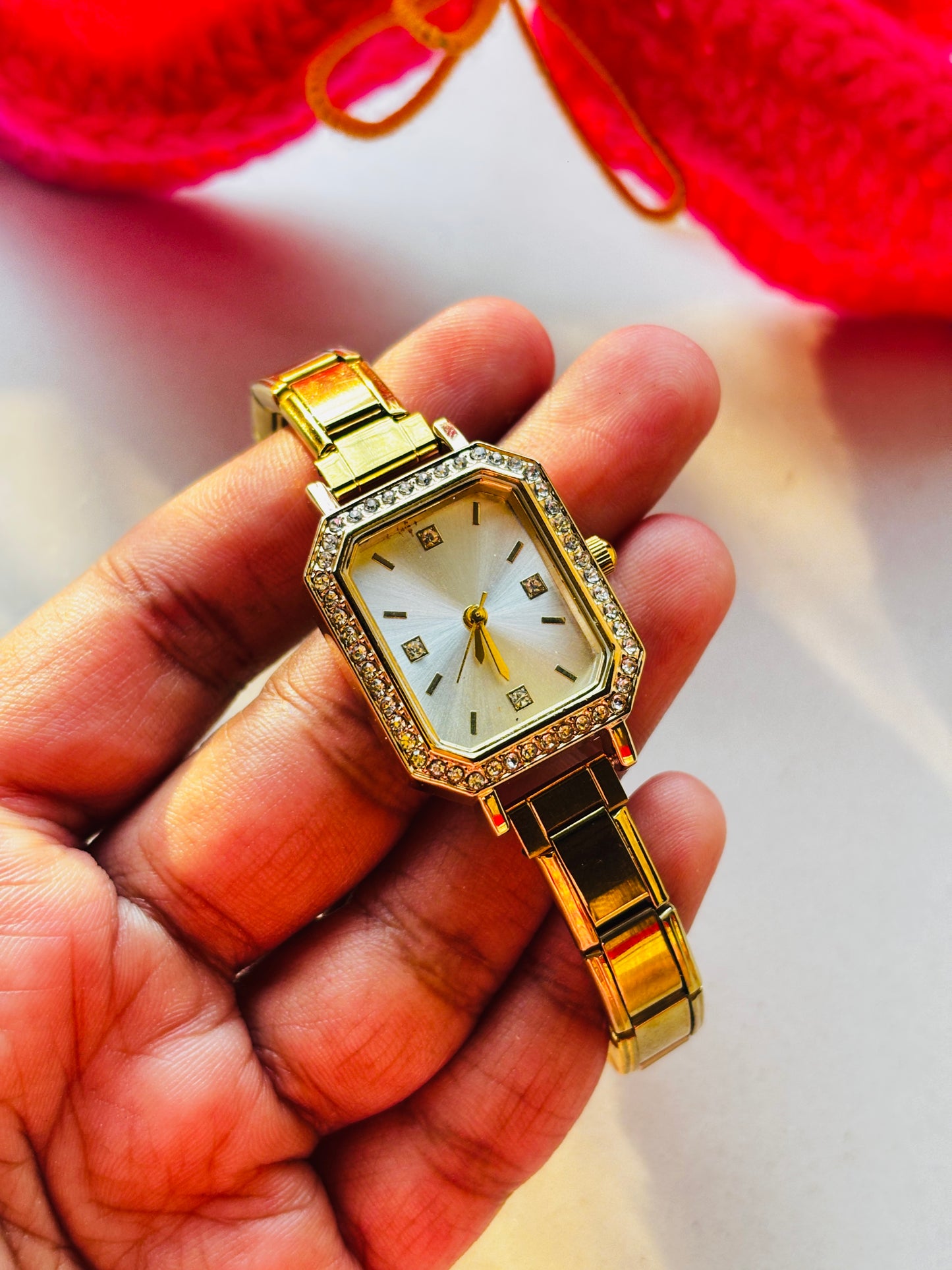 White Gold Adjustable  Vintage Watch