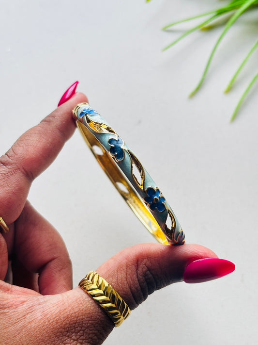 Blue Enamel Meena Kada