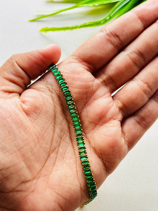 Emerald Line Tennis Bracelet