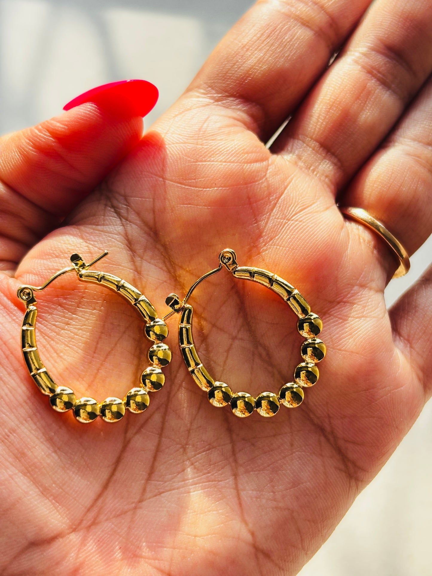 Beaded Horizon Hoops