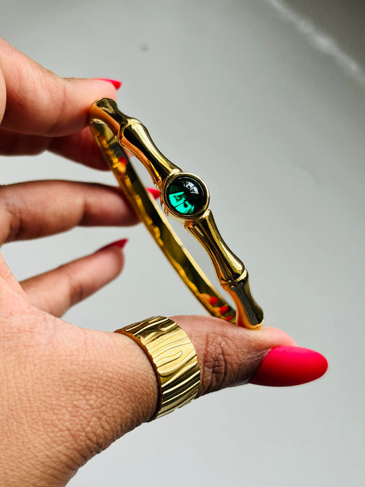 Emerald Bamboo Kada