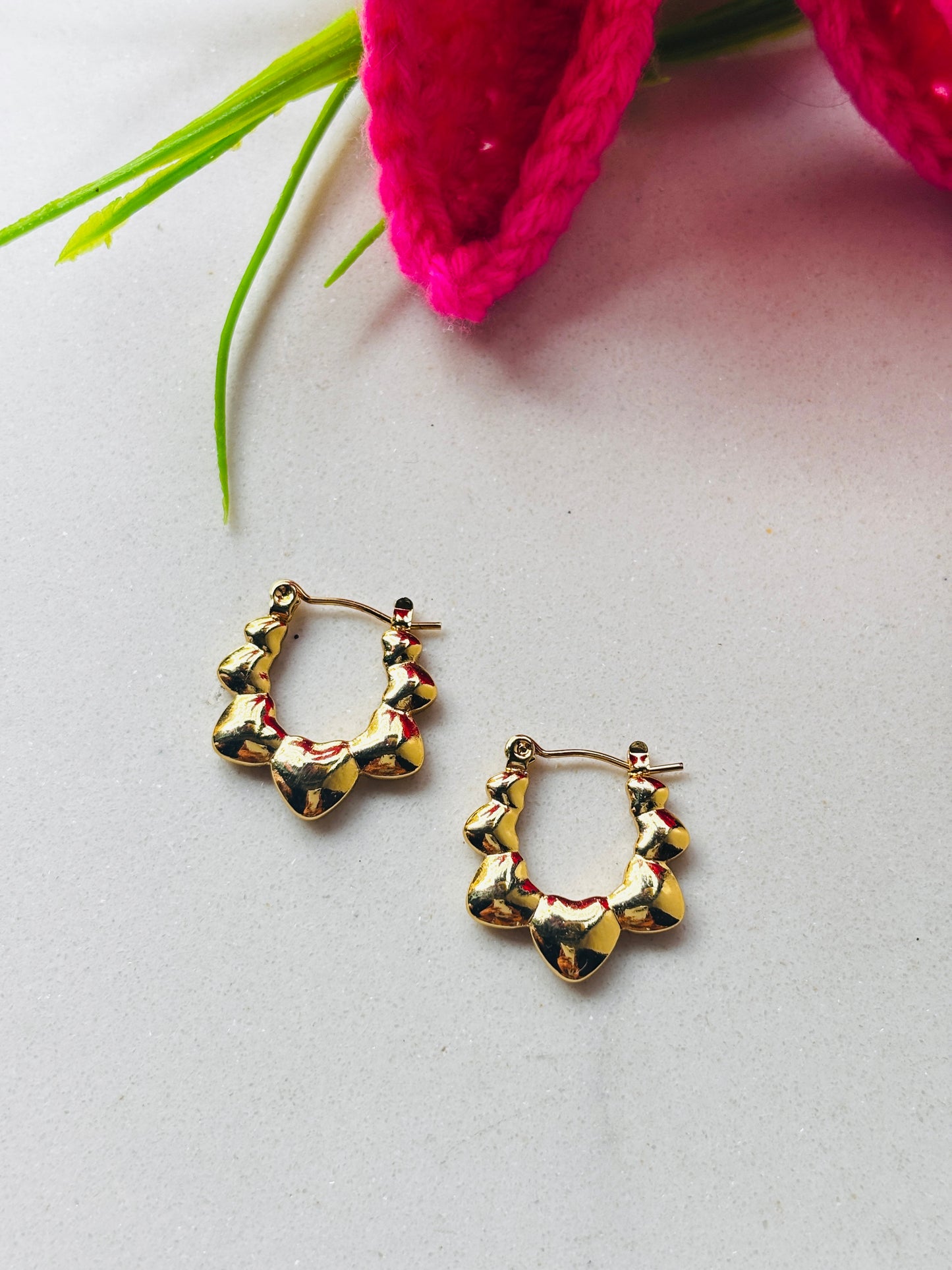 Heart-Edge Hoop Earrings