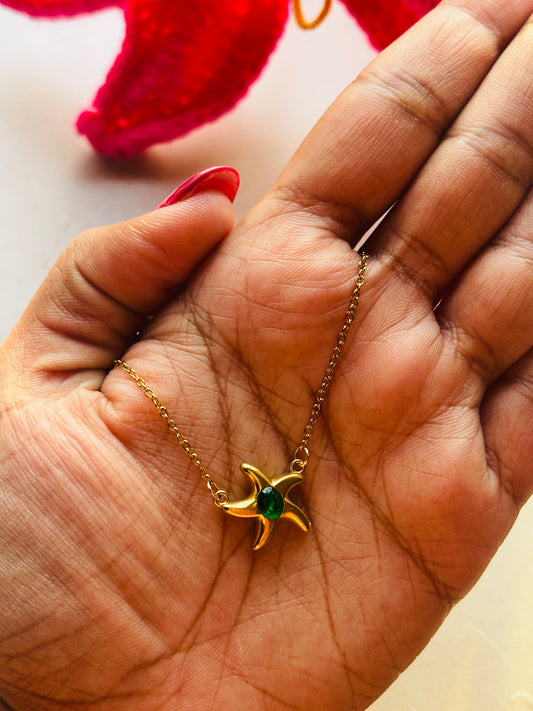 Emerald Star Necklace
