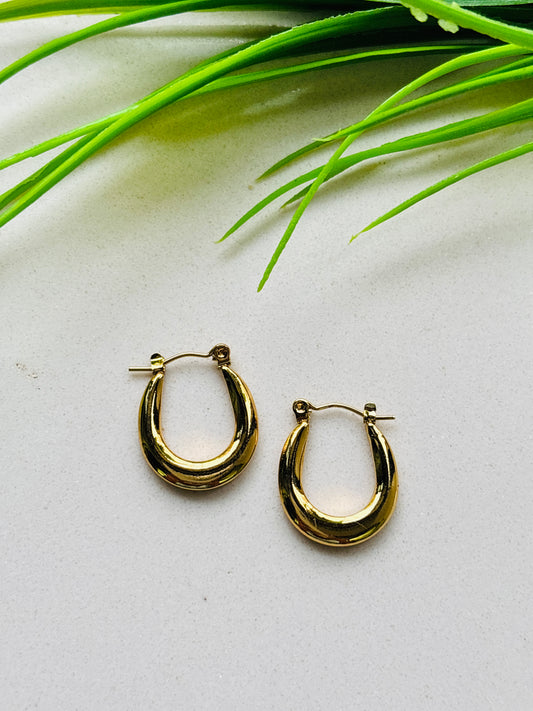 Classic Crescent Hoop Earrings