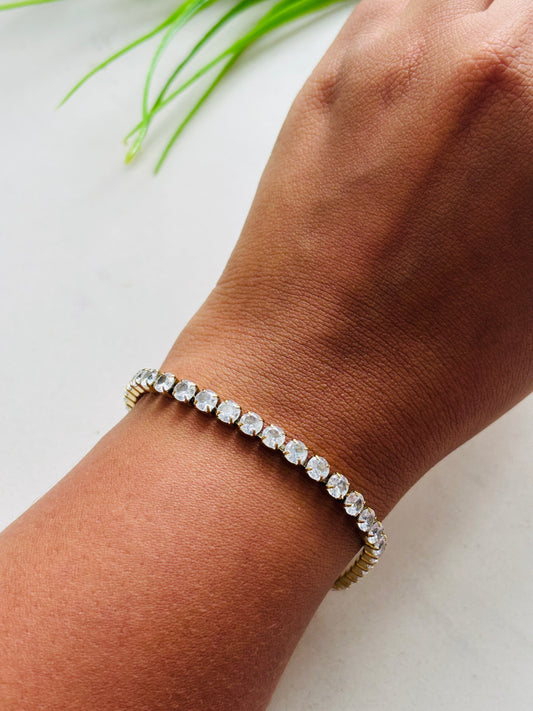 Classic Solitaire Sparkle Chain Bracelet