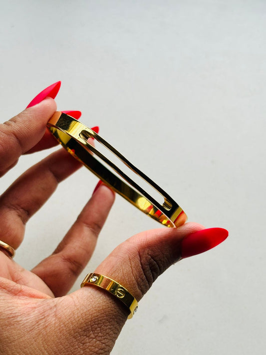 Textured Gold Kada Bangle